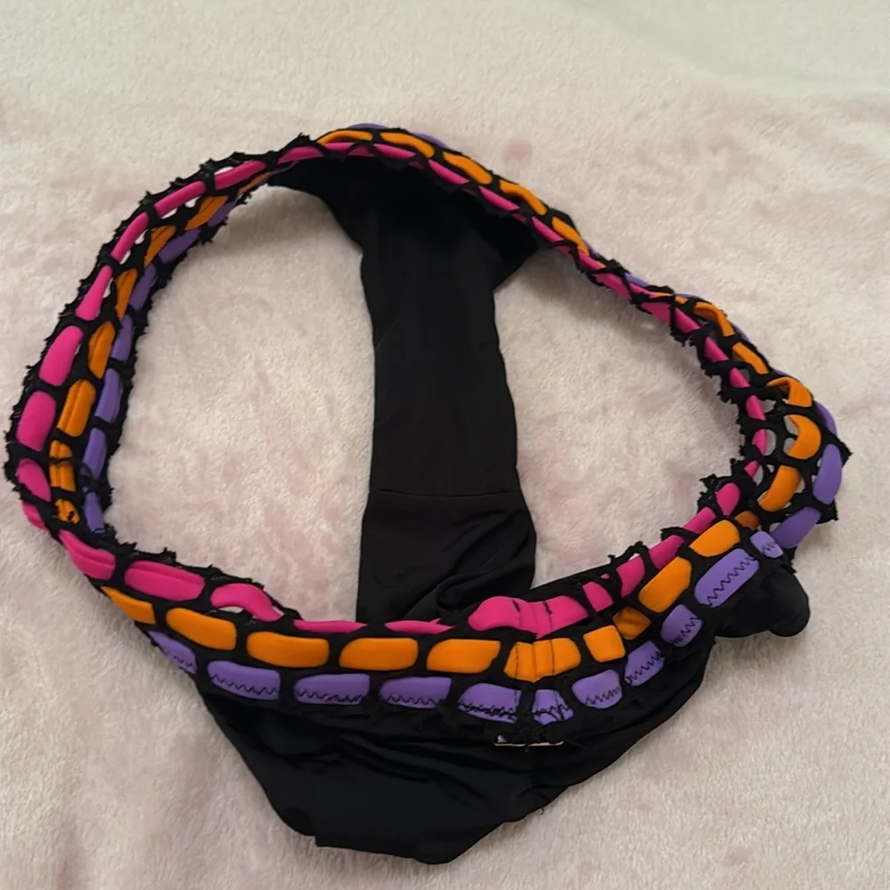 π BEACH BUNNY BIKINI BOTTOM. NEON & BLACK - Picture 6 of 6